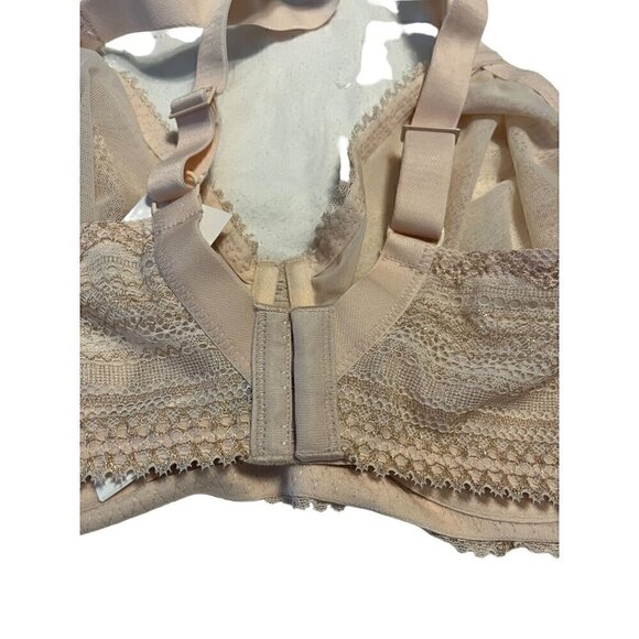 Etam Underwire Beige with Sparkles, Sublime Minimizer Bra, 40DD - Picture 4 of 8